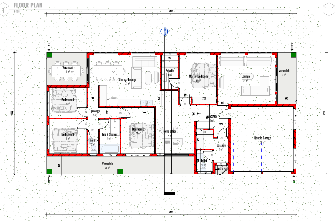 4-bed modern residential design